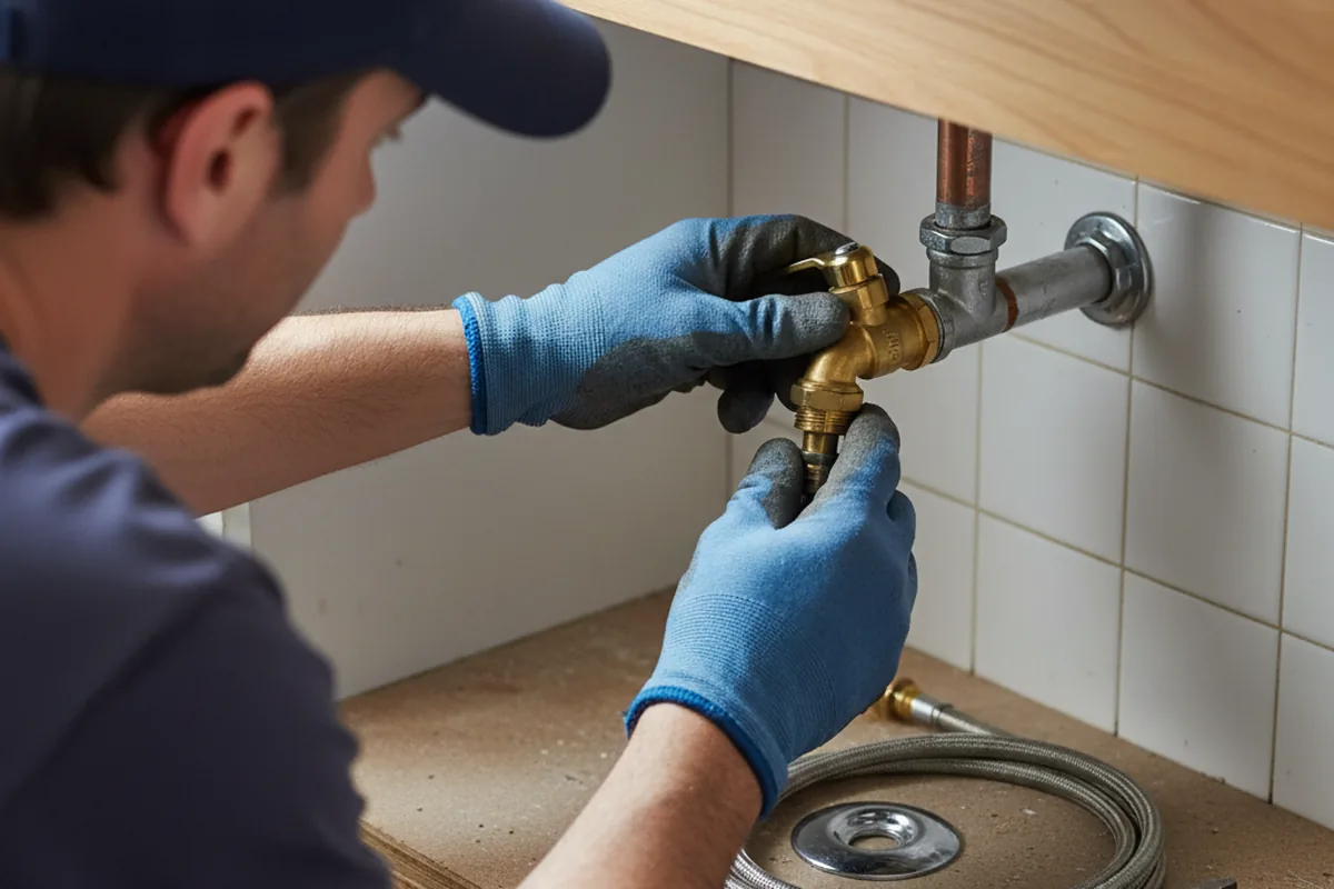 Shutoff valve and fitting work during Faucet and Fixture Repair in Rancocas